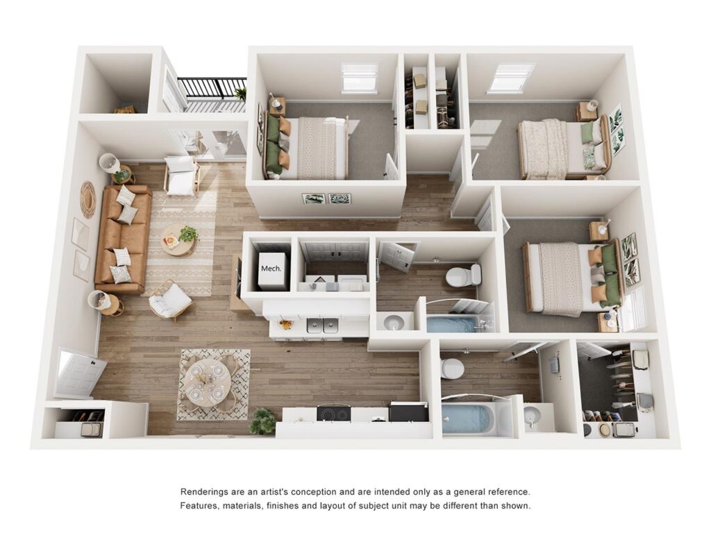 Sunrise Crossing - 3 Bedroom/2 Bath 1,179 sq ft